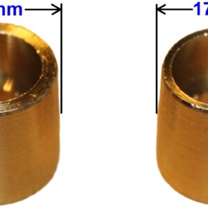 Polsett messing Ø17/Ø19 med 6 mm skruer umbraco (fra M6 til rund pol) sett 2 stk - Bilde 3