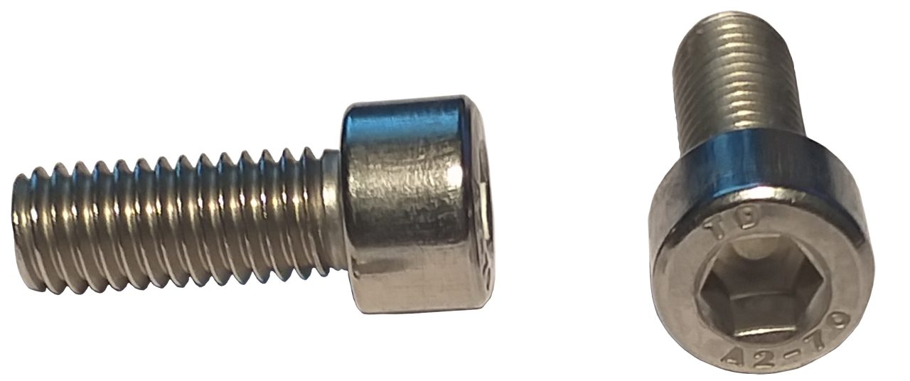 Polsett messing Ø17/Ø19 med 6 mm skruer umbraco (fra M6 til rund pol) sett 2 stk - Bilde 4