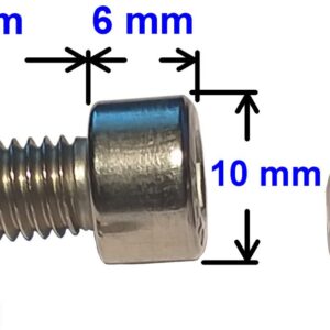 Polsett messing Ø17/Ø19 med 6 mm skruer umbraco (fra M6 til rund pol) sett 2 stk - Bilde 5