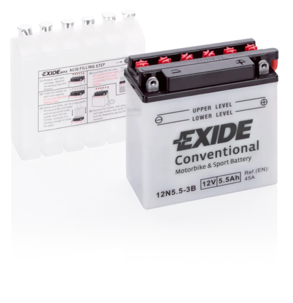 Exide MC Conventional 12V 5.5Ah 135x60x130 45 CCA +H