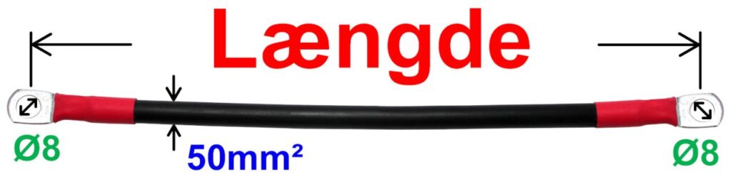 Mellomkabel 50mm^2 300mm med 8mm hull