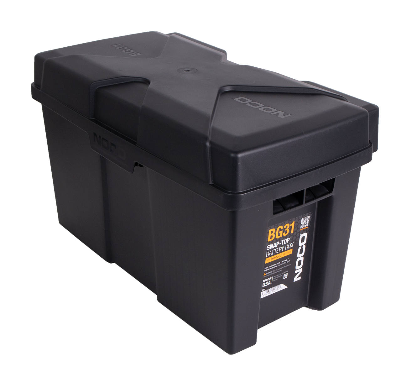 Batterikasse 372x185x205mm (innvendig) plast stor (BG31) - Bilde 1
