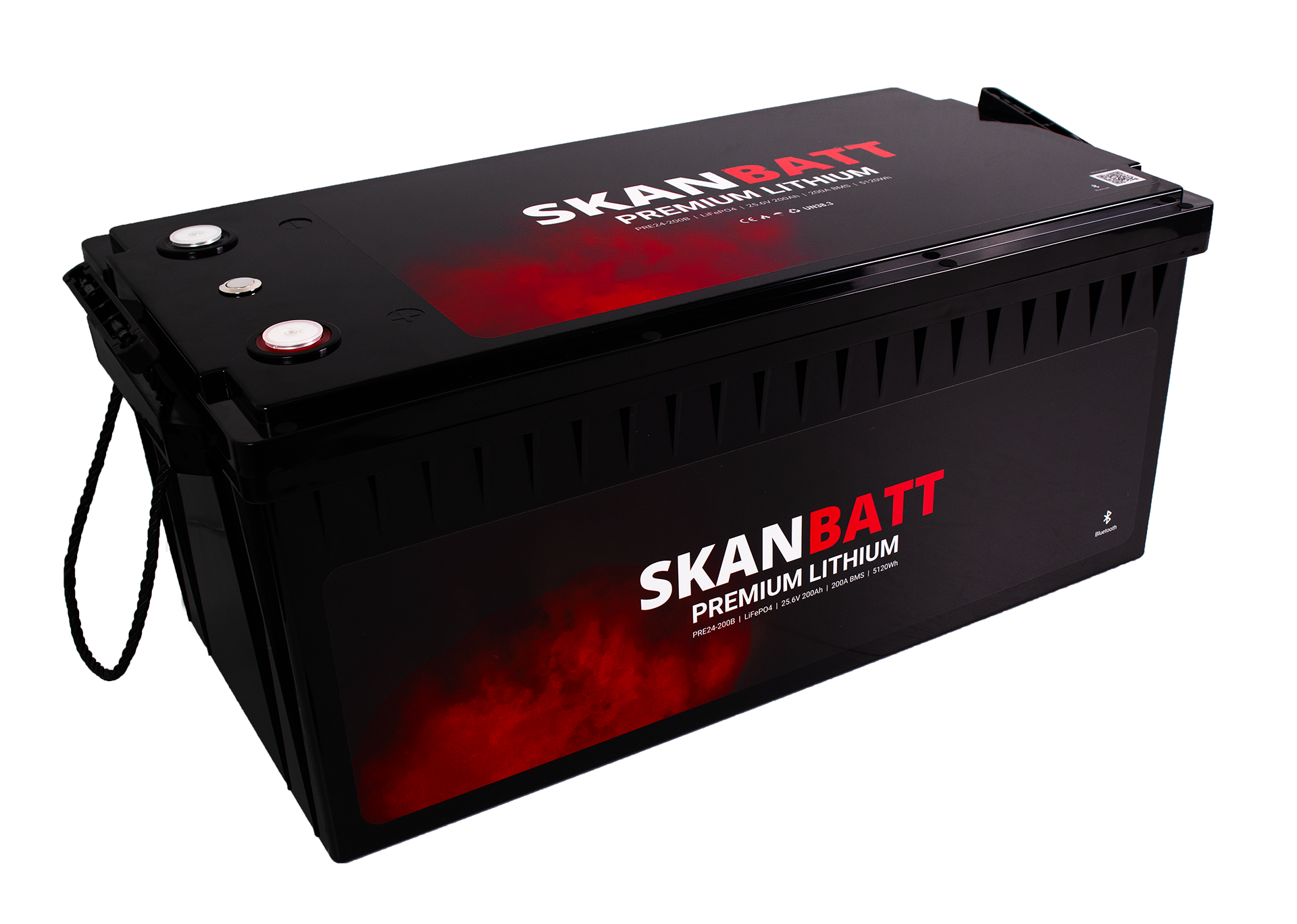 SKANBATT Premium Lithium - 24V 200Ah 200A BMS - 522x268x218mm - Bluetooth - 8 Års garanti - Bilde 2