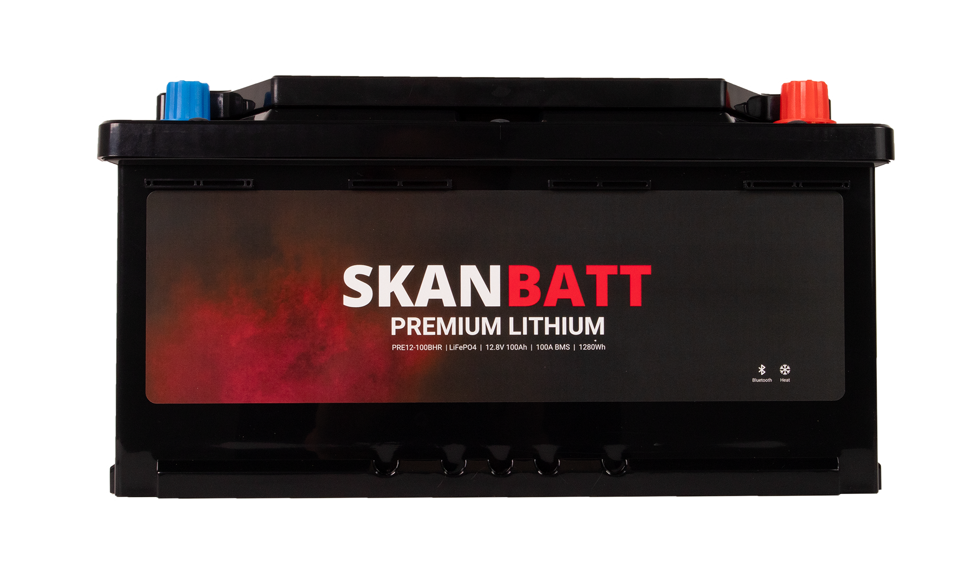 SKANBATT Premium Lithium - 12V 100Ah 100A BMS - 359x178x188mm - Bluetooth - Heat - 8 Års garanti - Bobil +H - Bilde 5