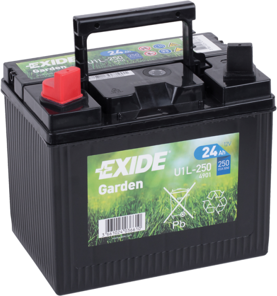 Exide U1L-250 Garden 12V 24Ah 197x132x186 250 CCA +V
