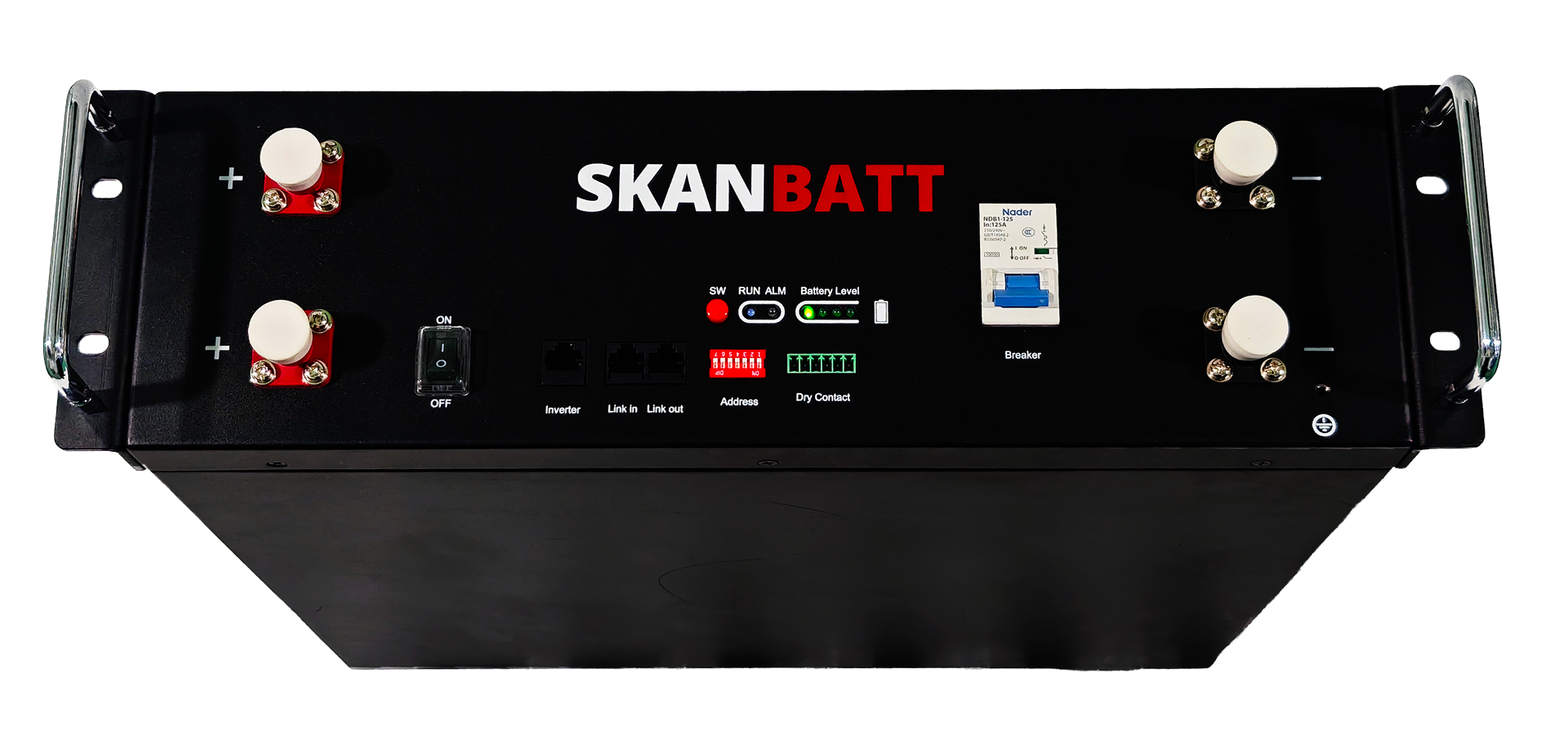 SKANBATT Premium Lithium 3U Rackbatteri 51,2V 100Ah - 5,12kWh - LiFePO4 - HEAT - OTA - Bilde 2