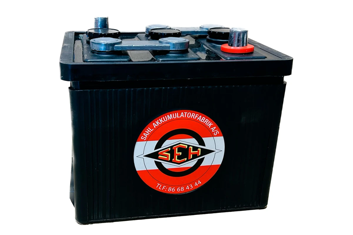 Veteranbatteri Sahl Accu med åpne forbindelser 6V 77AH (215x170x190 mm) 07715 - Bilde 1