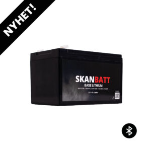 SKANBATT Base Lithium - 12V 12Ah 10A BMS - 151x98x96mm - Bluetooth - 3 Års garanti - Bilde 1