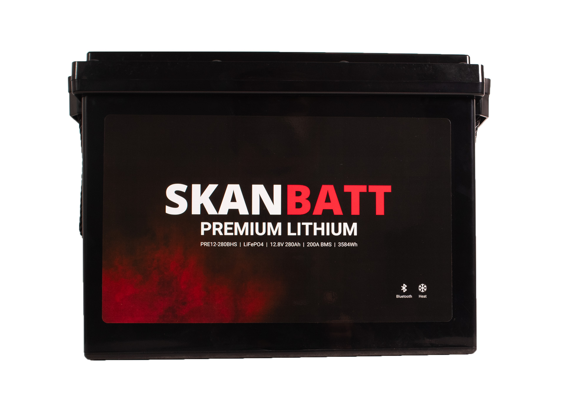 SKANBATT Premium Lithium - 12V 280Ah 200A BMS - 384x204x268mm - Bluetooth - Heat - 8 Års garanti +H - Bilde 4