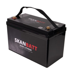 SKANBATT Base Lithium - 12V 100Ah 100A BMS - 326x173x215mm - 3 Års garanti +V - Bilde 3