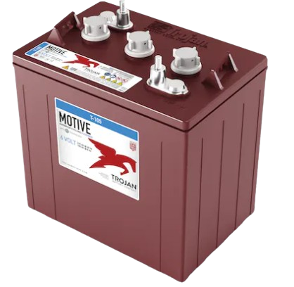 TROJAN Deep Cycle Traksjonsbatteri 6V 225AH (262x181x281mm) +diagonalt (skrupol)
