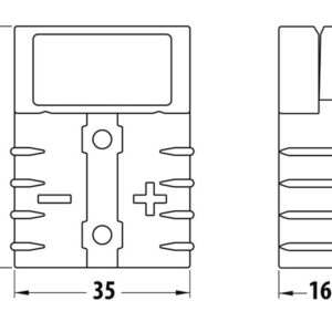 Eaxtron Standard XB 50 Støpsel Grå - Bilde 4