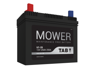Startbatteri TAB SEALED 12V 25AH-250A+V FLAT (U1-25 217125) 196x127x159/185 mm 7,2 kg