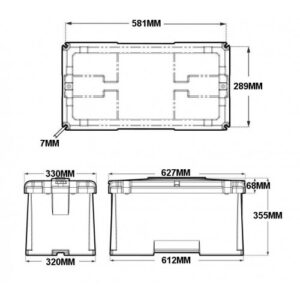 Batterikasse 538x243x281mm (innvendig) - Bilde 5