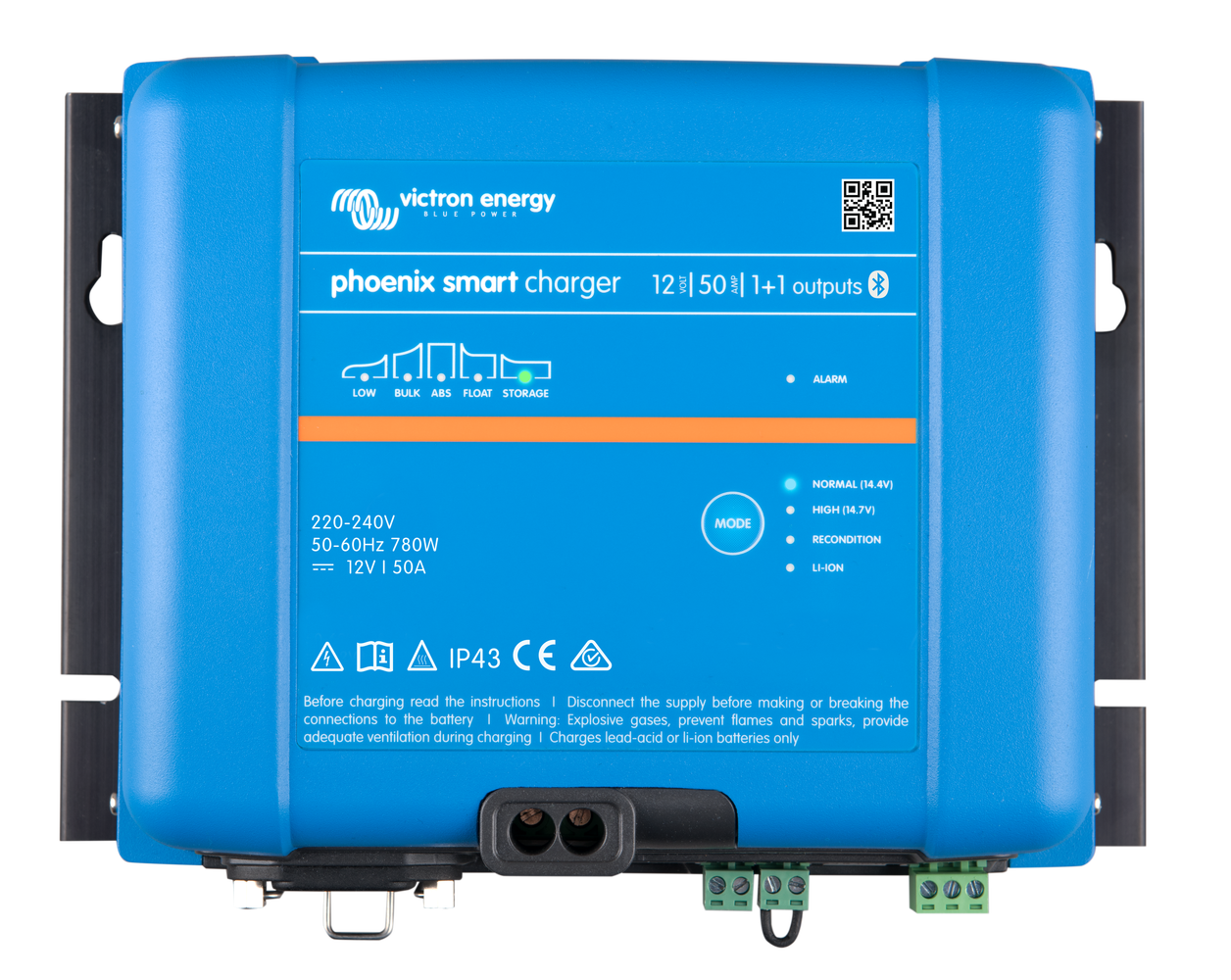VICTRON Phoenix Smart IP43 Batterilader 12V 50A 1+1 kanaler - Bilde 1