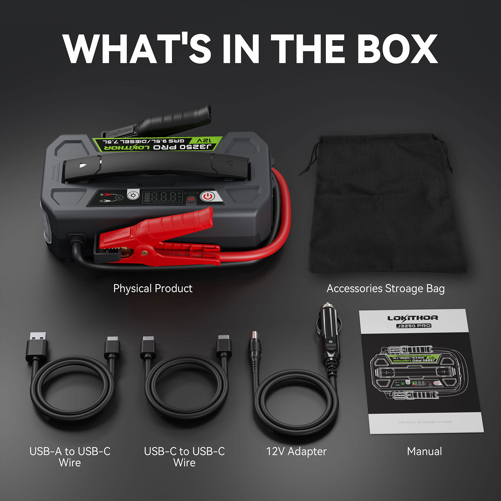 LOKITHOR Lithium Startbooster 12V 3250A - Bilde 4