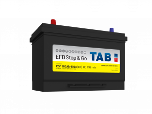 Start / Forbruksbatteri  TAB STOP & GO 12V 105AH-900A+V (D31 212105) 306x173x200/221 mm 23,3 kg