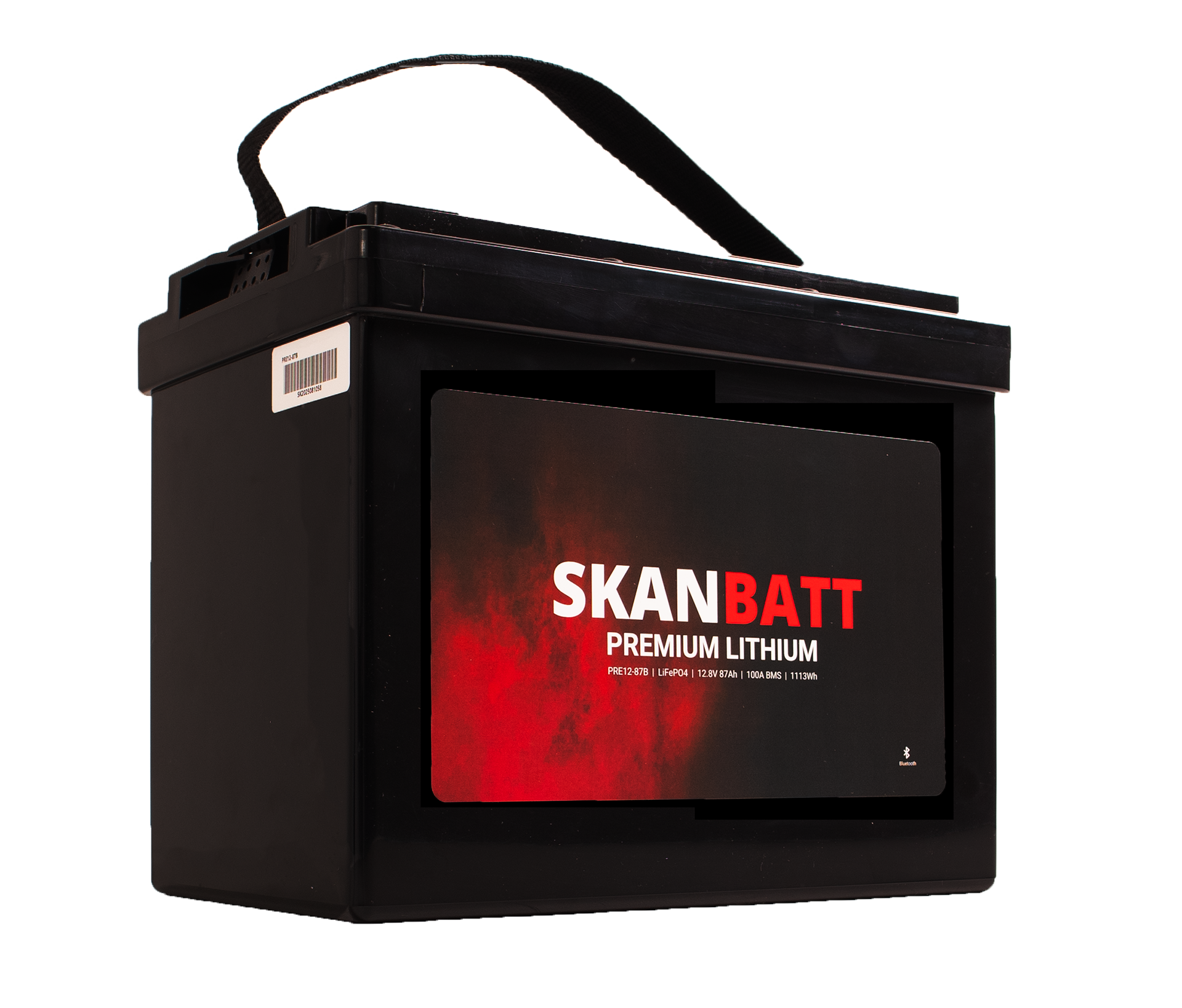 SKANBATT Premium Lithium - 12V 87Ah 100A BMS - 260x168x212mm - Bluetooth - 8 Års garanti +V - Bilde 2