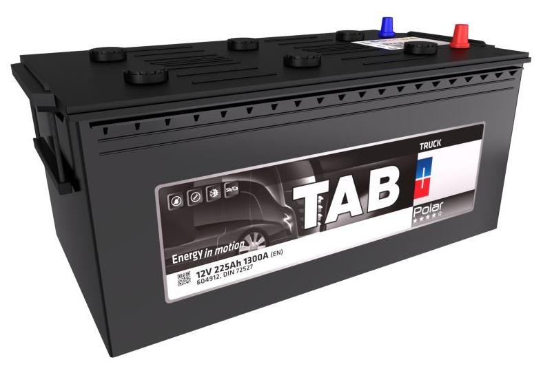 Startbatteri TAB POLAR 12V 225AH-1300A+V (D06 951912) 517x273x214/241 mm 56,1 kg
