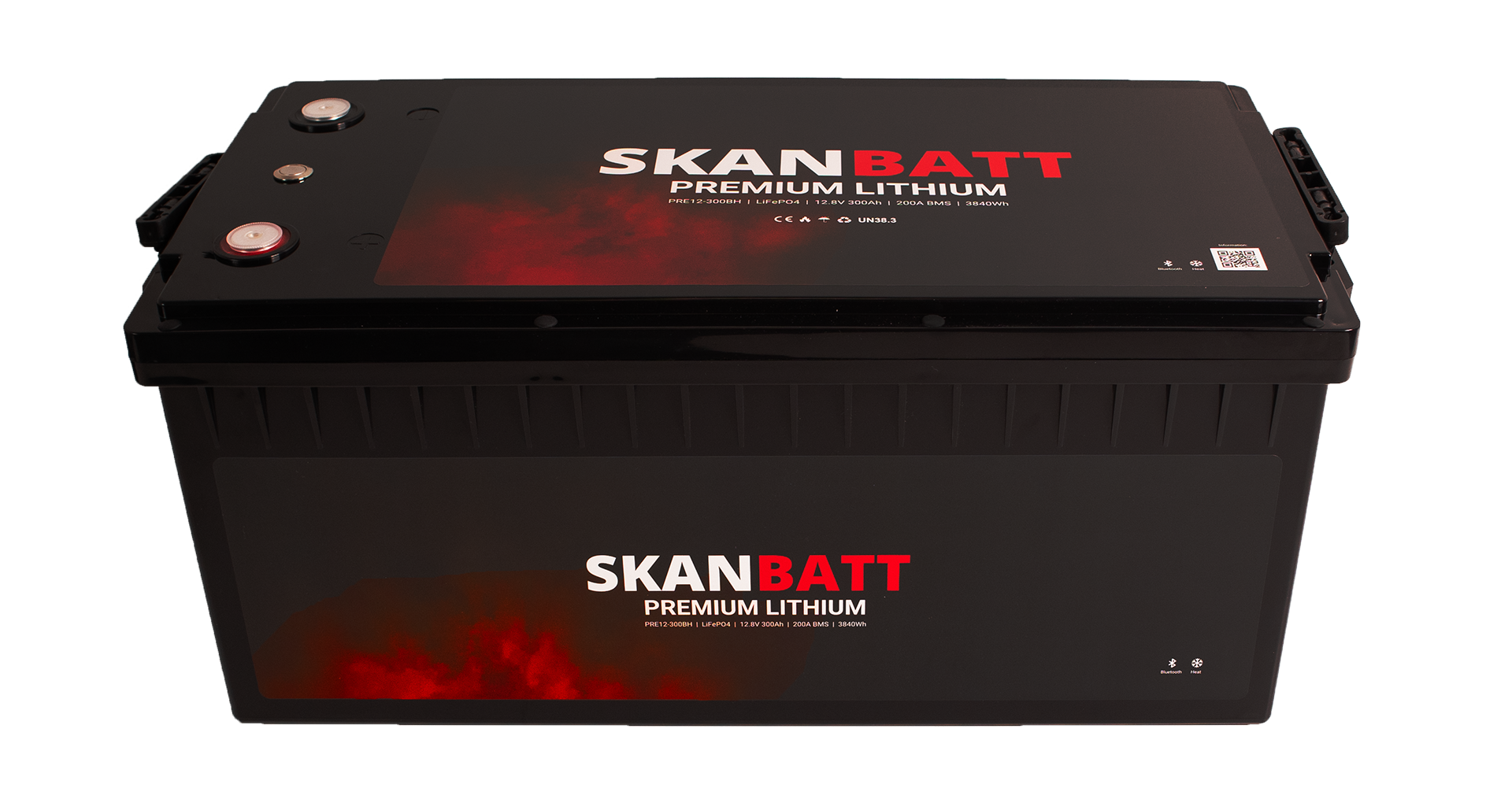 SKANBATT Premium Lithium - 12V 300Ah 200A BMS - 523x269x218mm - Bluetooth - Heat - 8 Års garanti +H - Bilde 5