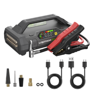 LOKITHOR Lithium Startbooster 12V 3000A med 150 PSI Luftkompressor - Bilde 2