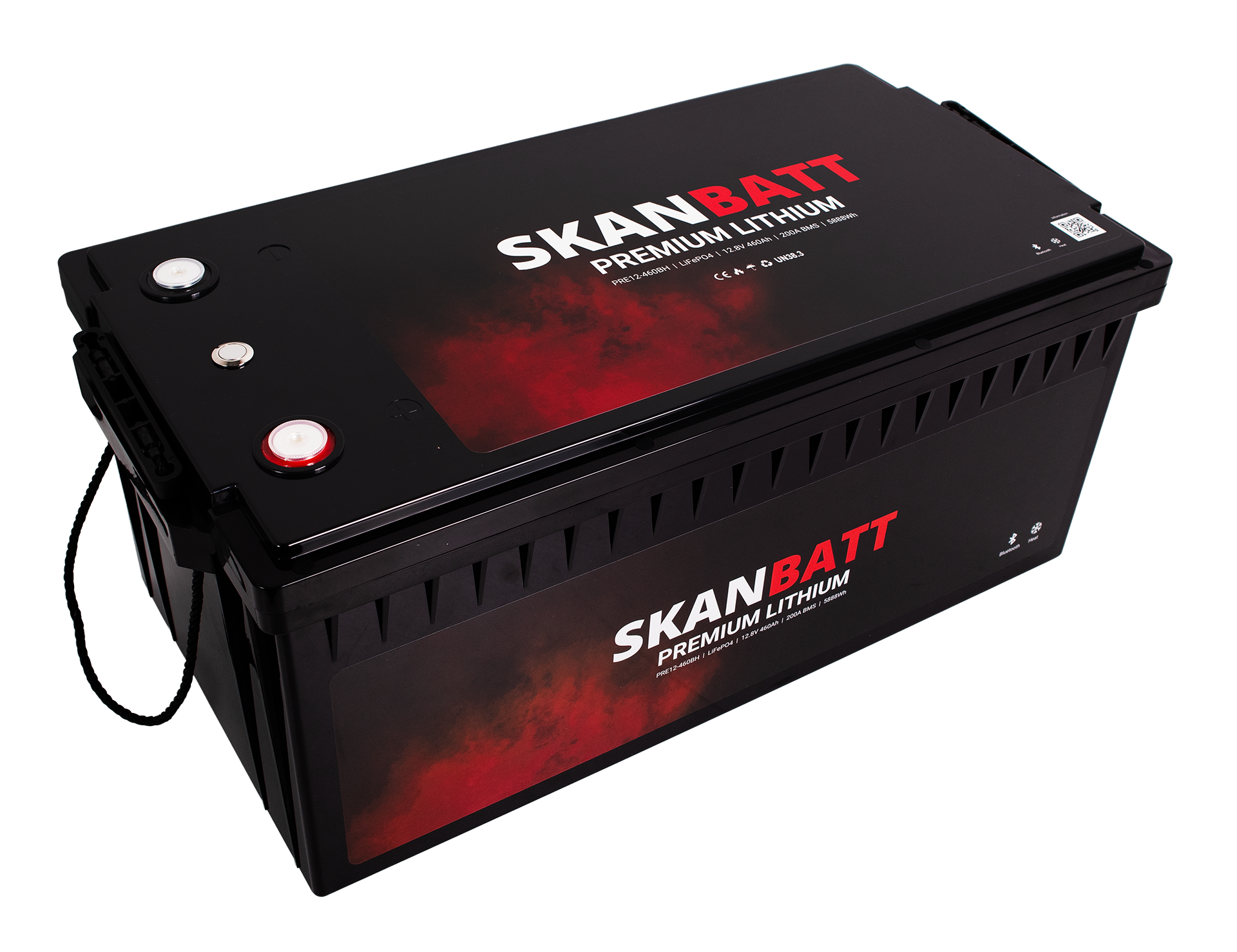 SKANBATT Premium Lithium - 12V 460Ah 200A BMS - 522x218x268mm - Bluetooth - Heat - 8 Års garanti - Bilde 2