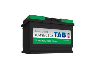 Start / Forbruksbatteri TAB AGM STOP & GO 12V 70AH-760A+H (L3 213070) 278x175x190 mm 20,5 kg