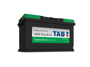 Start / Forbruksbatteri TAB AGM STOP & GO 12V 80AH-800A+H (L4 213080) 315x175x190 mm 23,2 kg