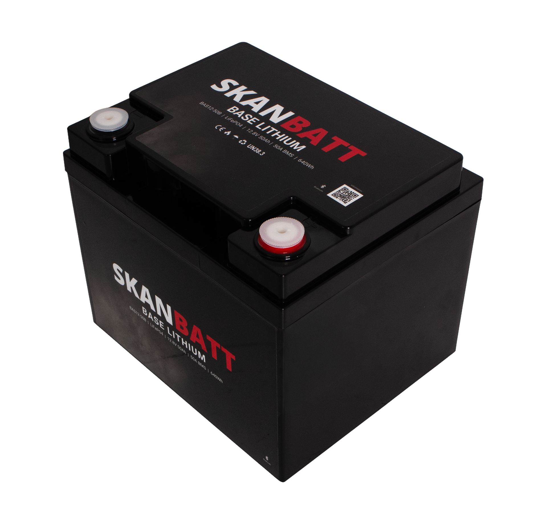 SKANBATT Base Lithium - 12V 50Ah 50A BMS - 198x166x170mm - Bluetooth - 3 Års garanti - Bilde 5