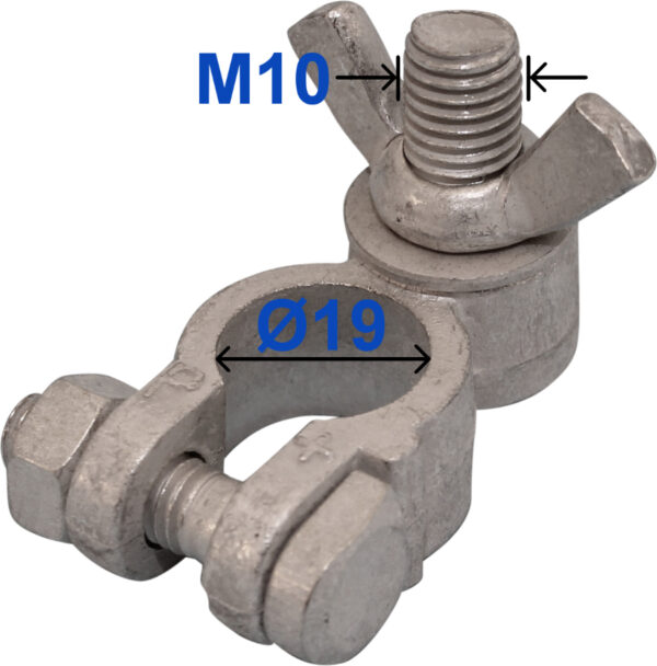 Polsko 25-70mm^2 positiv Ø19 m/vingermutter 10mm
