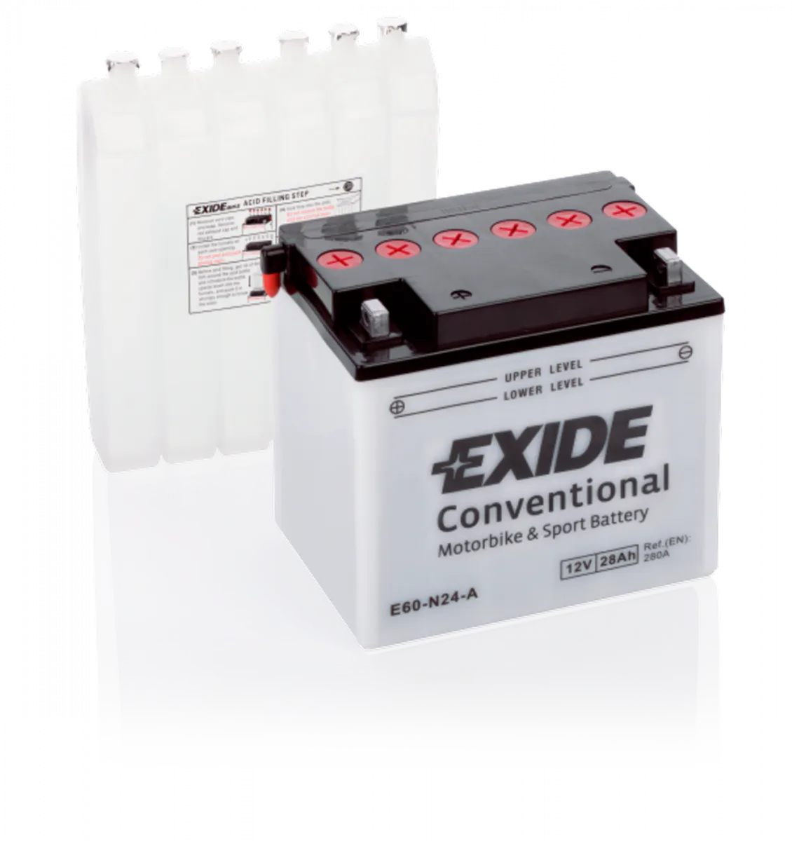 Exide MC Conventional 12V 30Ah 185x130x170 300CCA +H - Bilde 1