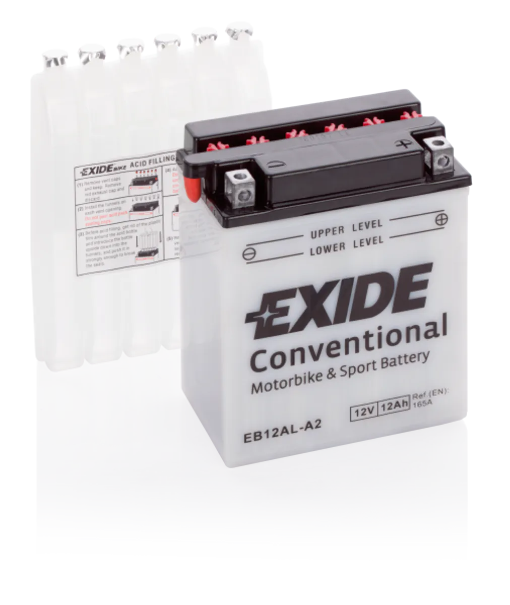 Exide MC Conventional 12V 12Ah 135x80x160 165 CCA +H - Bilde 1