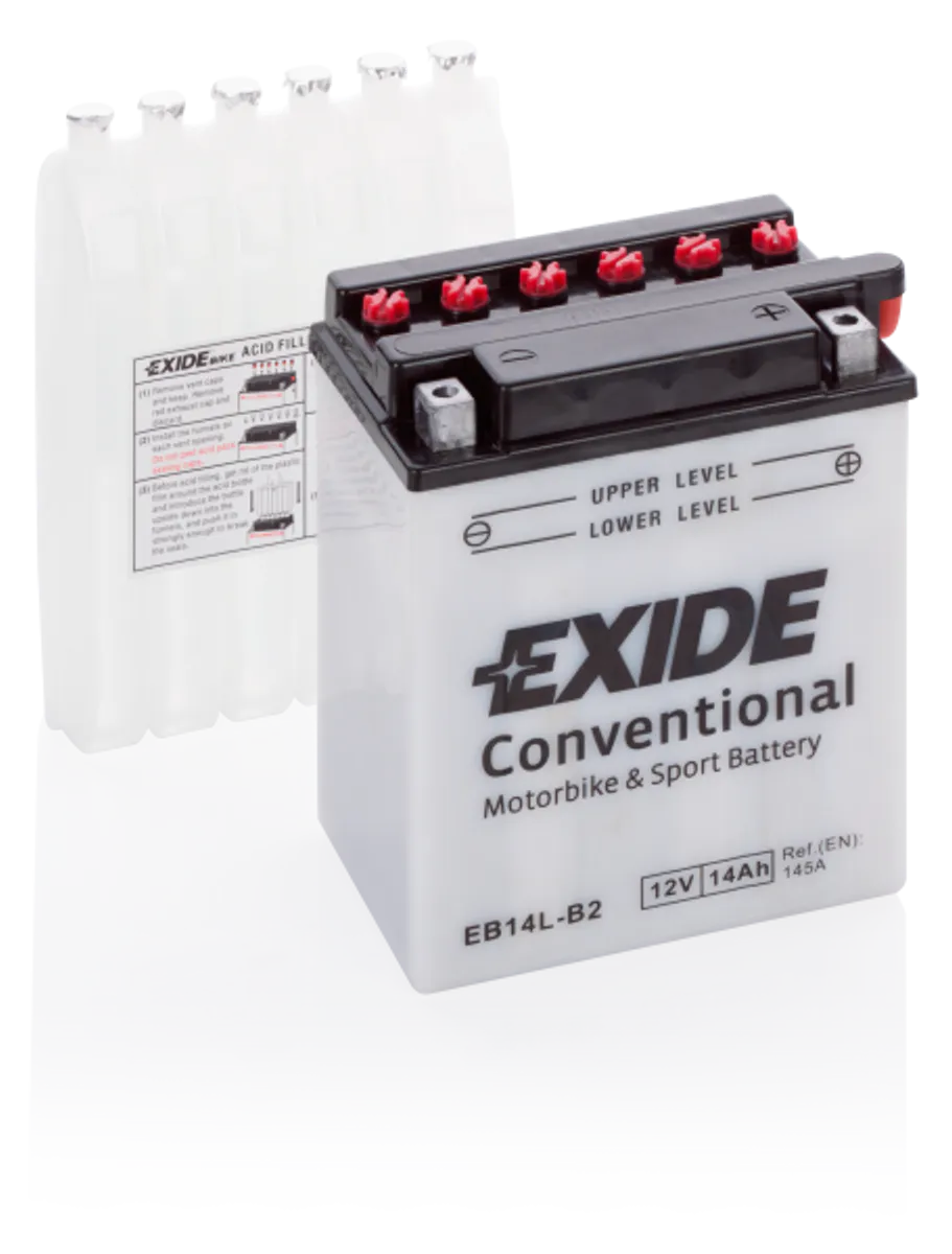 Exide MC Conventional 12V 14Ah 135x90x165 145 CCA +H - Bilde 1