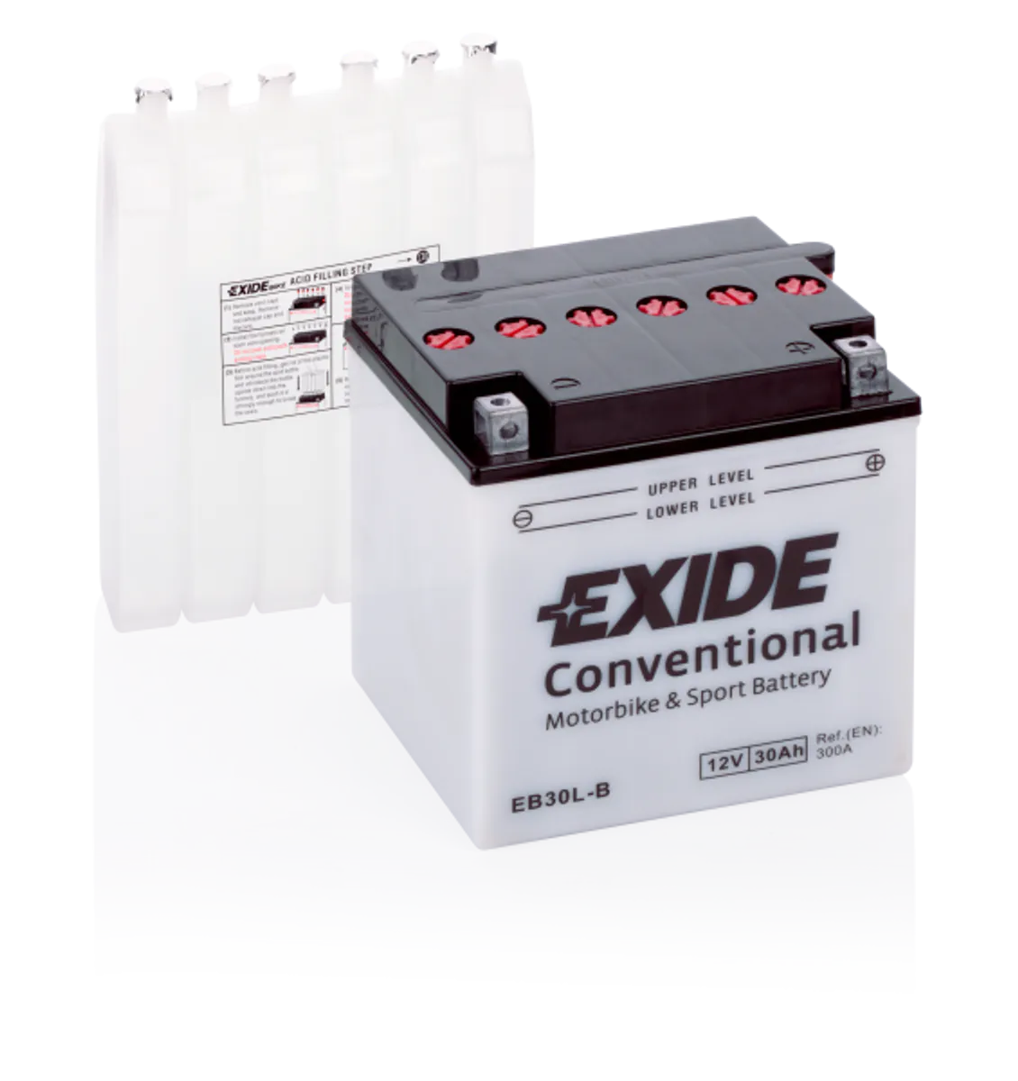 Exide MC Conventional 12V 30Ah 165x130x175 300CCA +H - Bilde 1