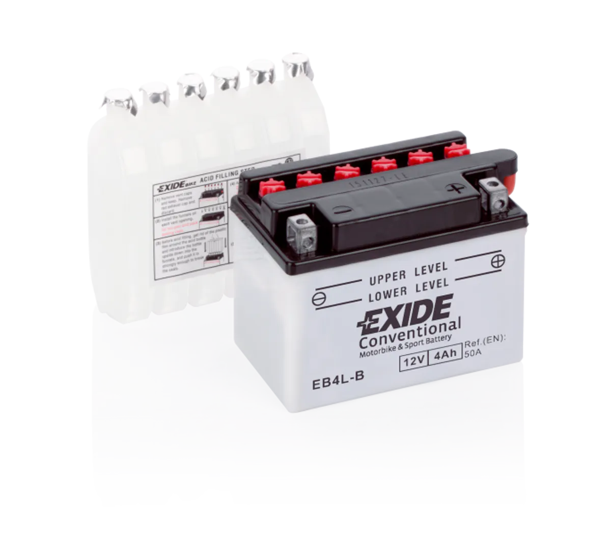 Exide MC Conventional 12V 4Ah 120x70x95 60 CCA +H - Bilde 1