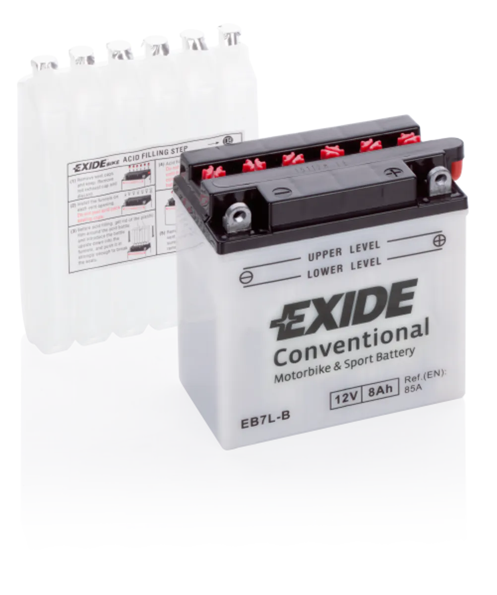 Exide MC Conventional 12V 8Ah 135x75x135 100 CCA +H - Bilde 1