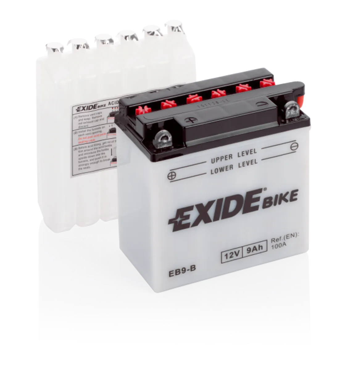 Exide MC Conventional 12V 9Ah 135x75x140 100 CCA +V - Bilde 1