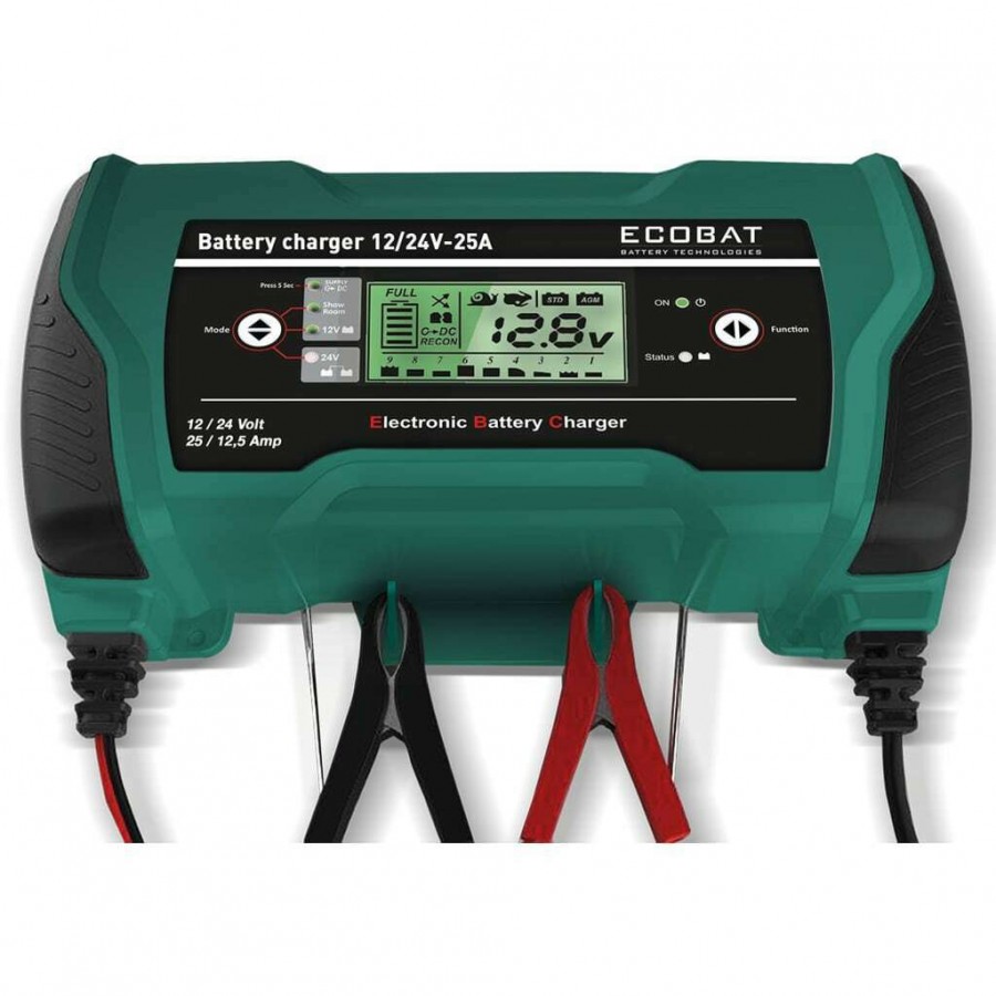 Ecobat Batterilader 12/24V - 25/12,5A