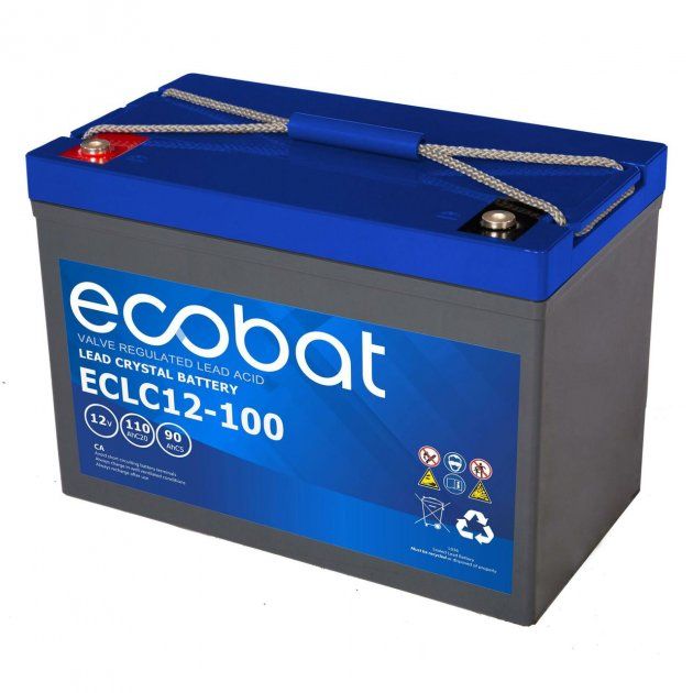 Ecobat Crystal Lead DC 12V 110Ah/20h(307x167x211mm) M8 30,2 kg +v