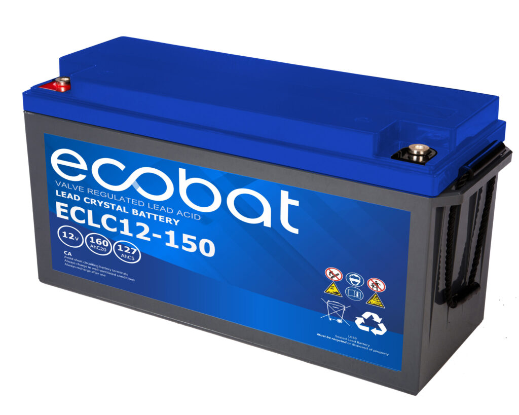 Ecobat Crystal Lead DC 12V 160Ah/20h(484x171x241mm) M8 45,7 kg +v