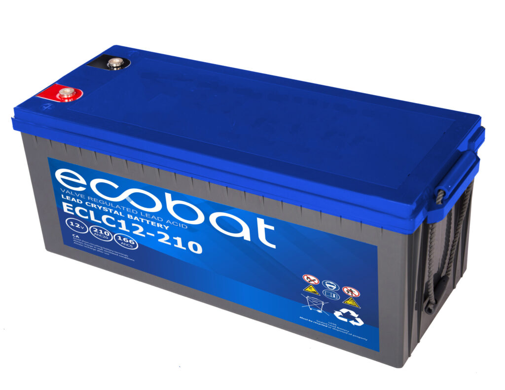 Ecobat Crystal Lead DC 12V 210Ah/20h(532x206x219mm) M8 58,6 kg +h