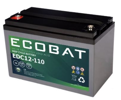Ecobat AGM DC 12V 130Ah/20h(328x172x218mm) M8 32,5 kg +v