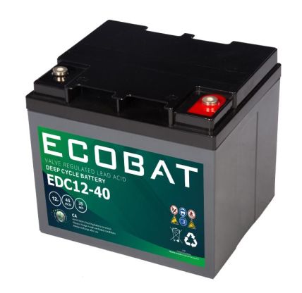 Ecobat AGM DC 12V 45Ah/20h(198x166x174mm) M6 14,5 kg +h