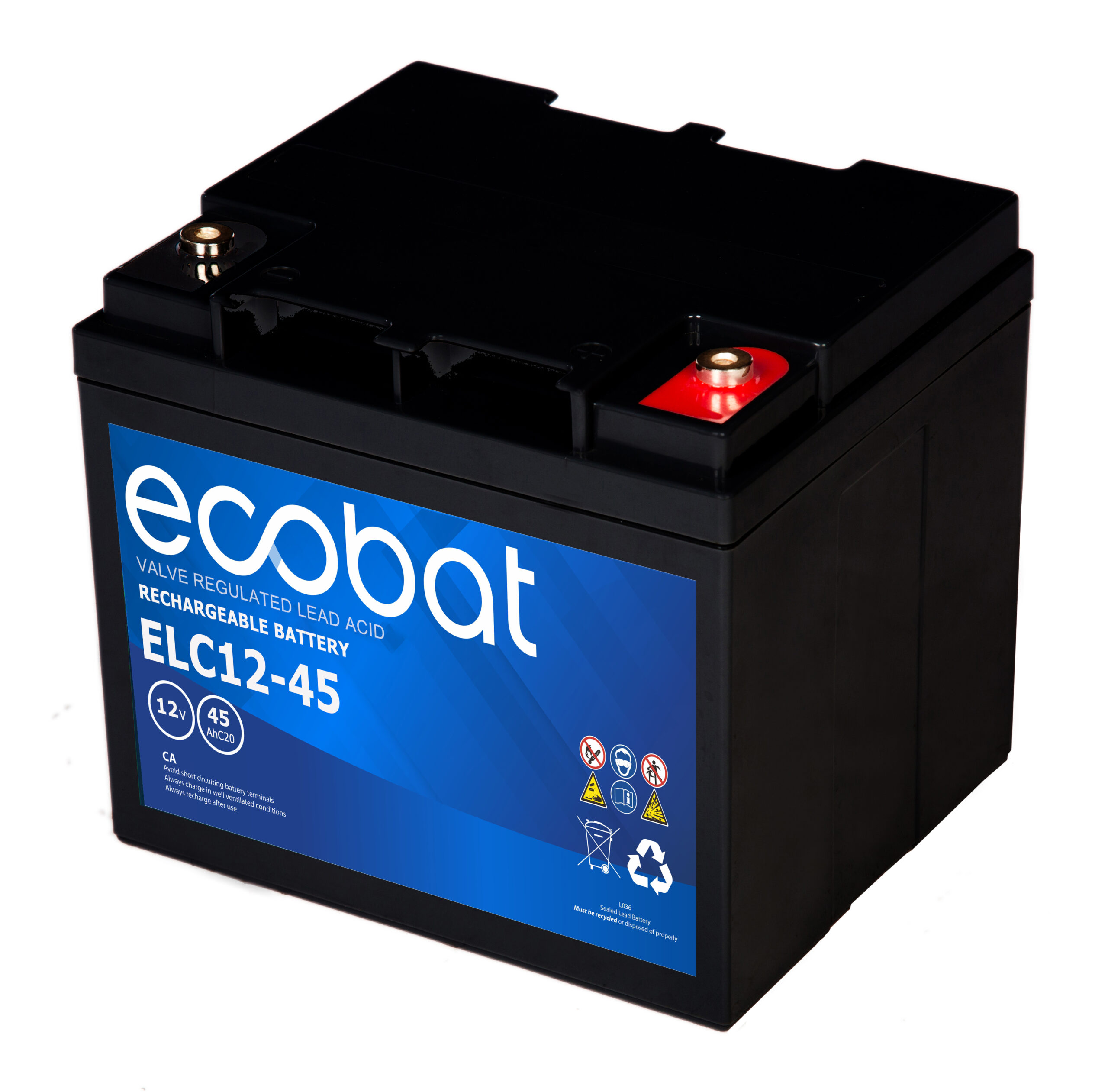 Ecobat AGM 12V 45Ah/20h(198x166x174mm) M6 12,9 kg +h - Bilde 1