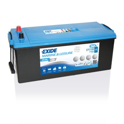 AGM Start-forbruk Exide DUAL 12V 240AH-1200A+V (D06) 518x274x214/240 mm 70 kg
