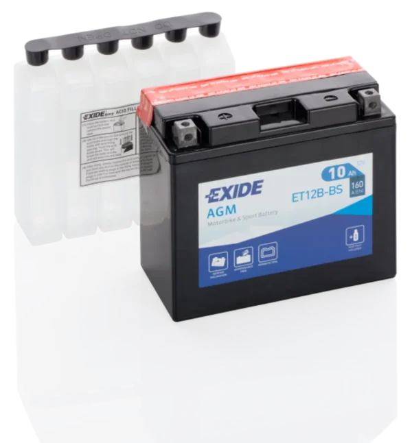 Exide MC AGM 12V 10Ah 150x70x130 160 CCA +V