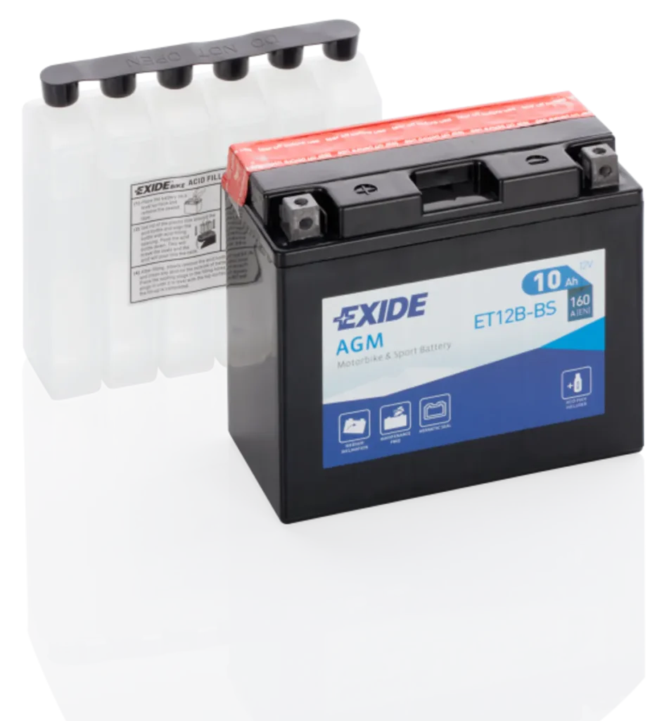 Exide MC AGM 12V 10Ah 150x70x130 160 CCA +V