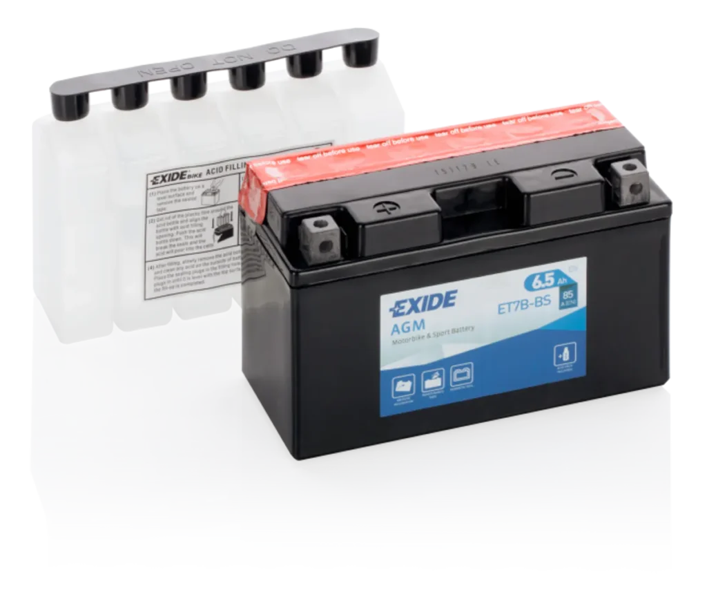 Exide MC AGM 12V 7Ah 150x65x95 85 CCA +V