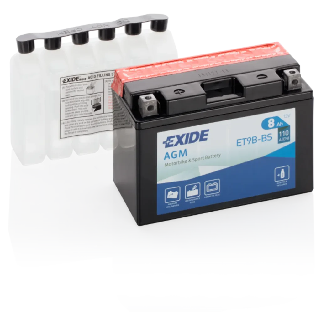 Exide MC AGM 12V 8Ah 150x70x105 110 CCA +V