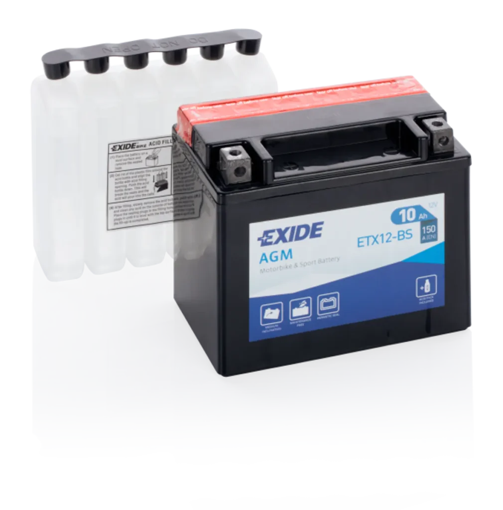 Exide MC AGM 12V 10Ah 150x90x130 180 CCA +V